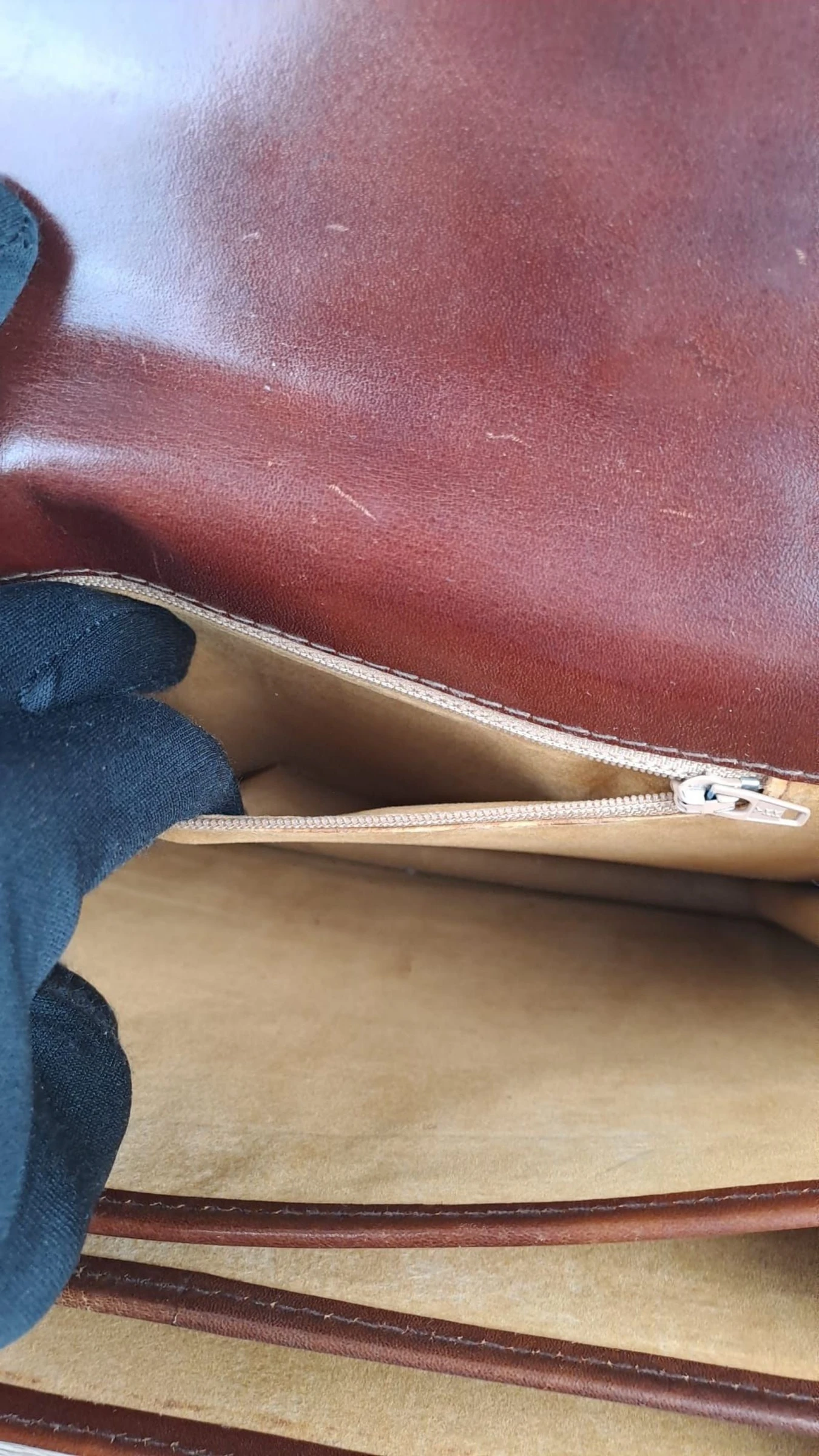 Handtas met meerdere vakken / Vintage Retro / Bruin / Dames / Leer / 168 – photo 8